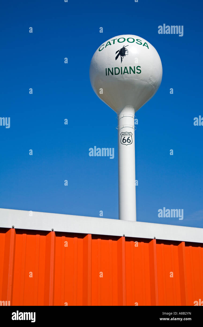 Water Tower in Catoosa Historic Route 66 Oklahoma USA Stock Photo Alamy