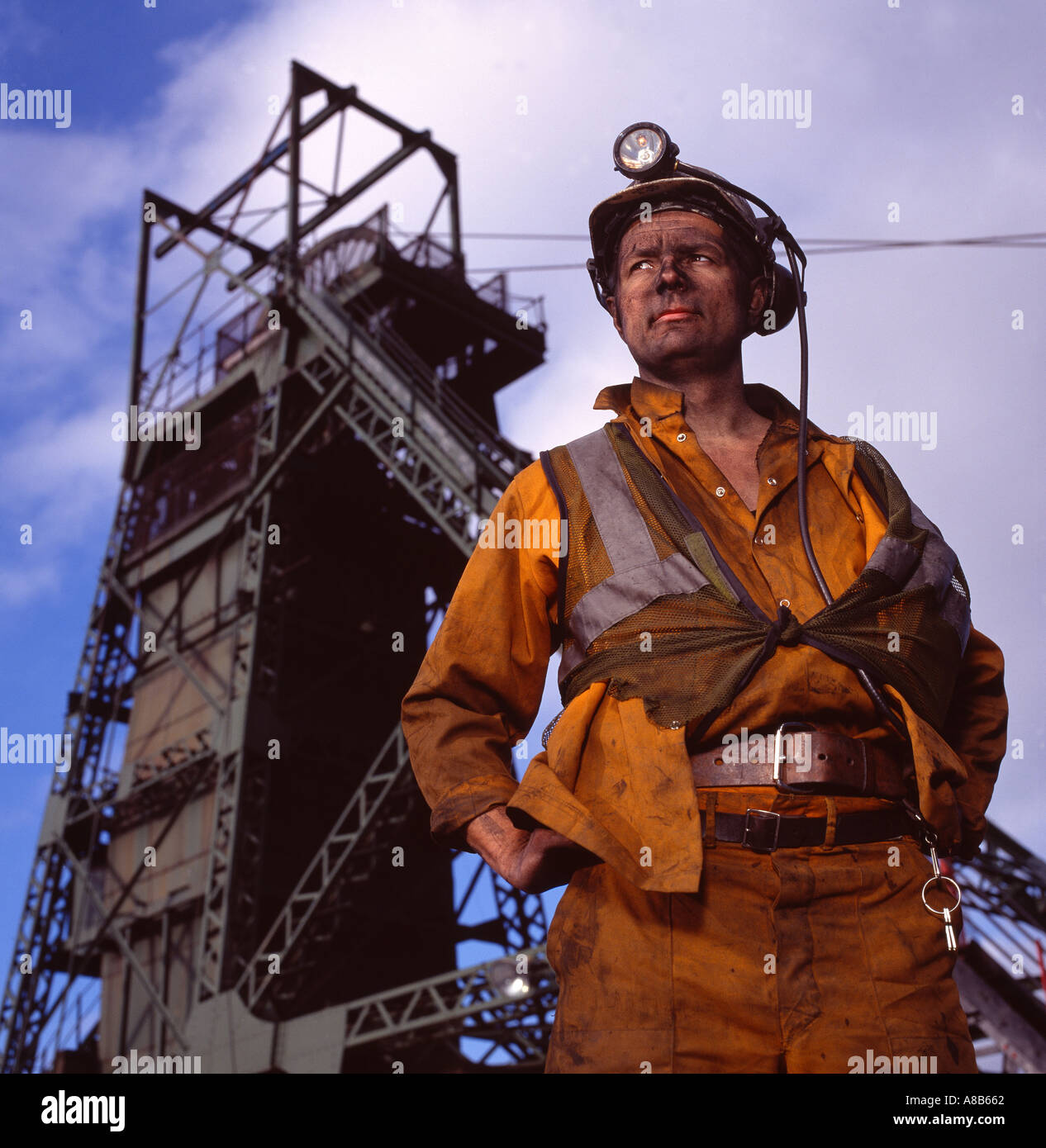 A coalminer at the Tower Colliery in Hirwaun Glamorgan South Wales Stock Photo