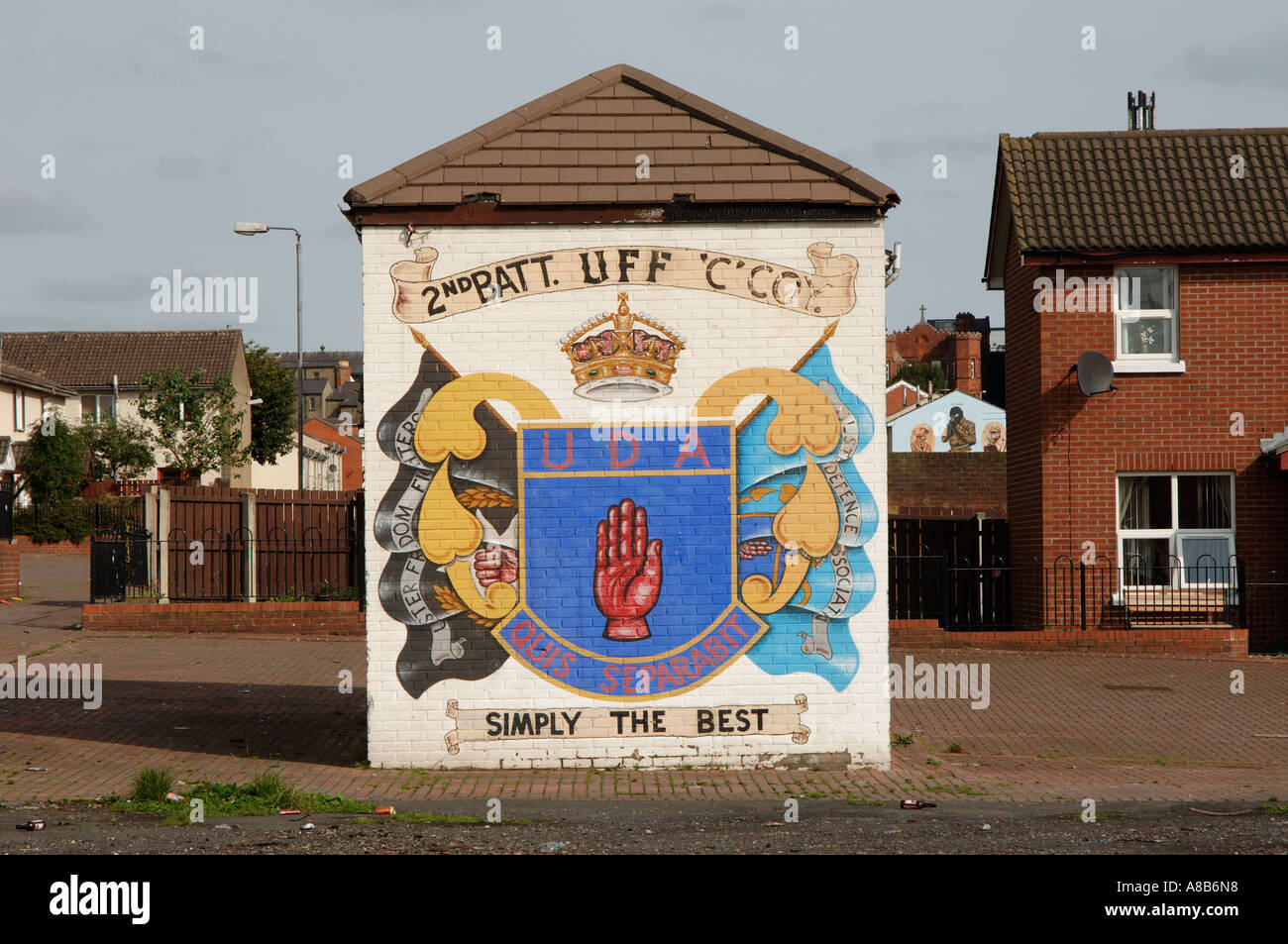 Belfast mural Stock Photo