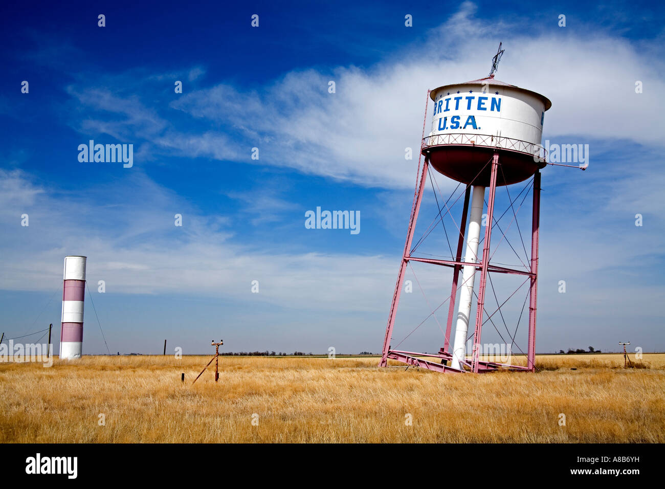 Leaning Tower of Texas Historic Route 66 Landmark Groom Texas USA Stock