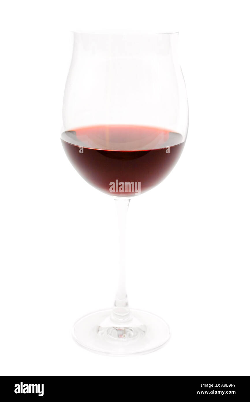 Glass of red wine isolated on white background Stock Photo - Alamy
