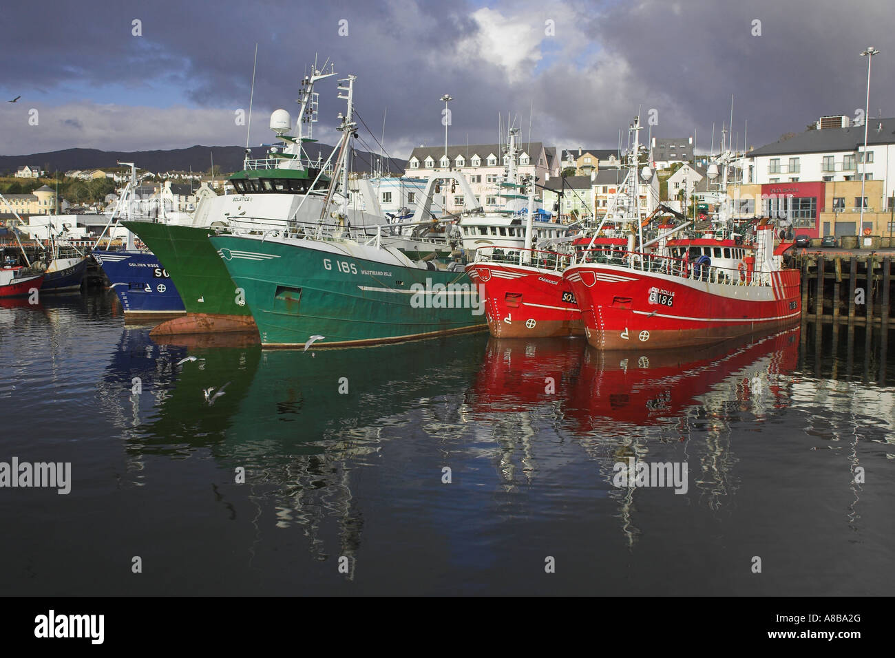 Colourful, fishing trawlers at Killybegs, Co. Donegal, Ireland