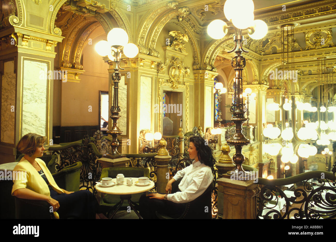 Hungary Budapest Caffé New York Stock Photo