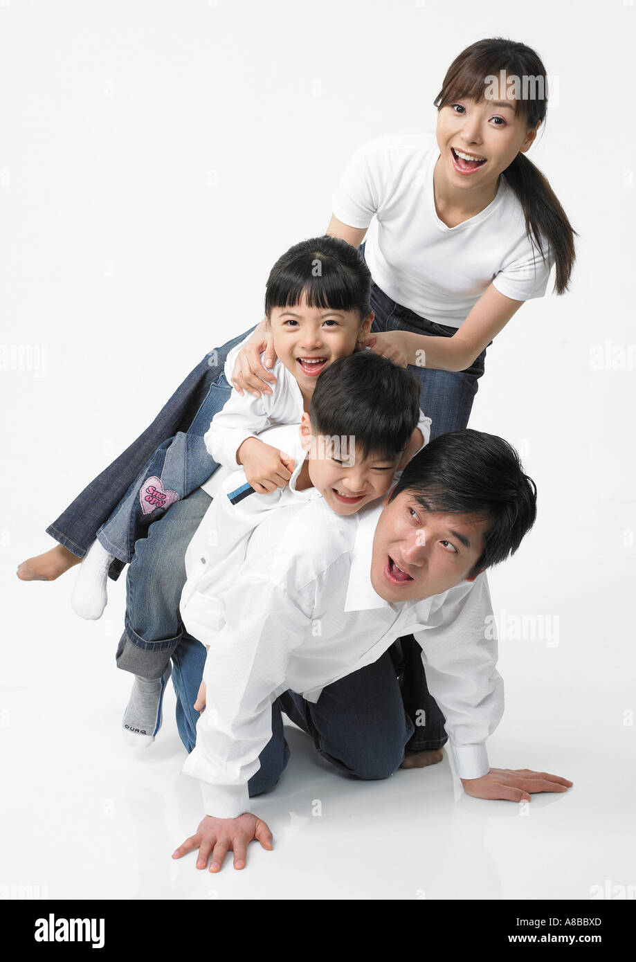 family members are backing the daddy Stock Photo - Alamy
