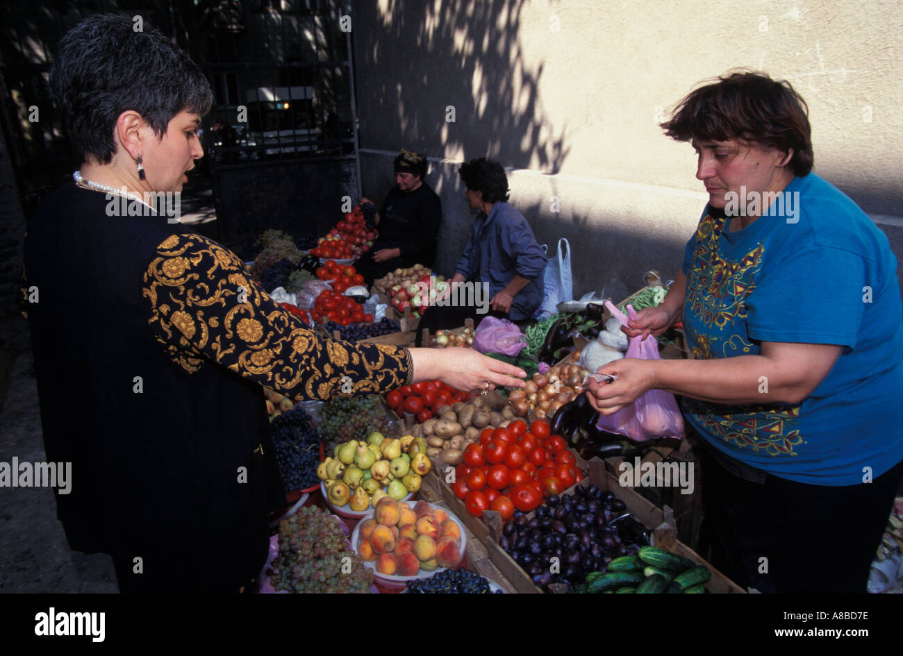 Market scene in Downtown Tbilisi Georgia Stock Photo