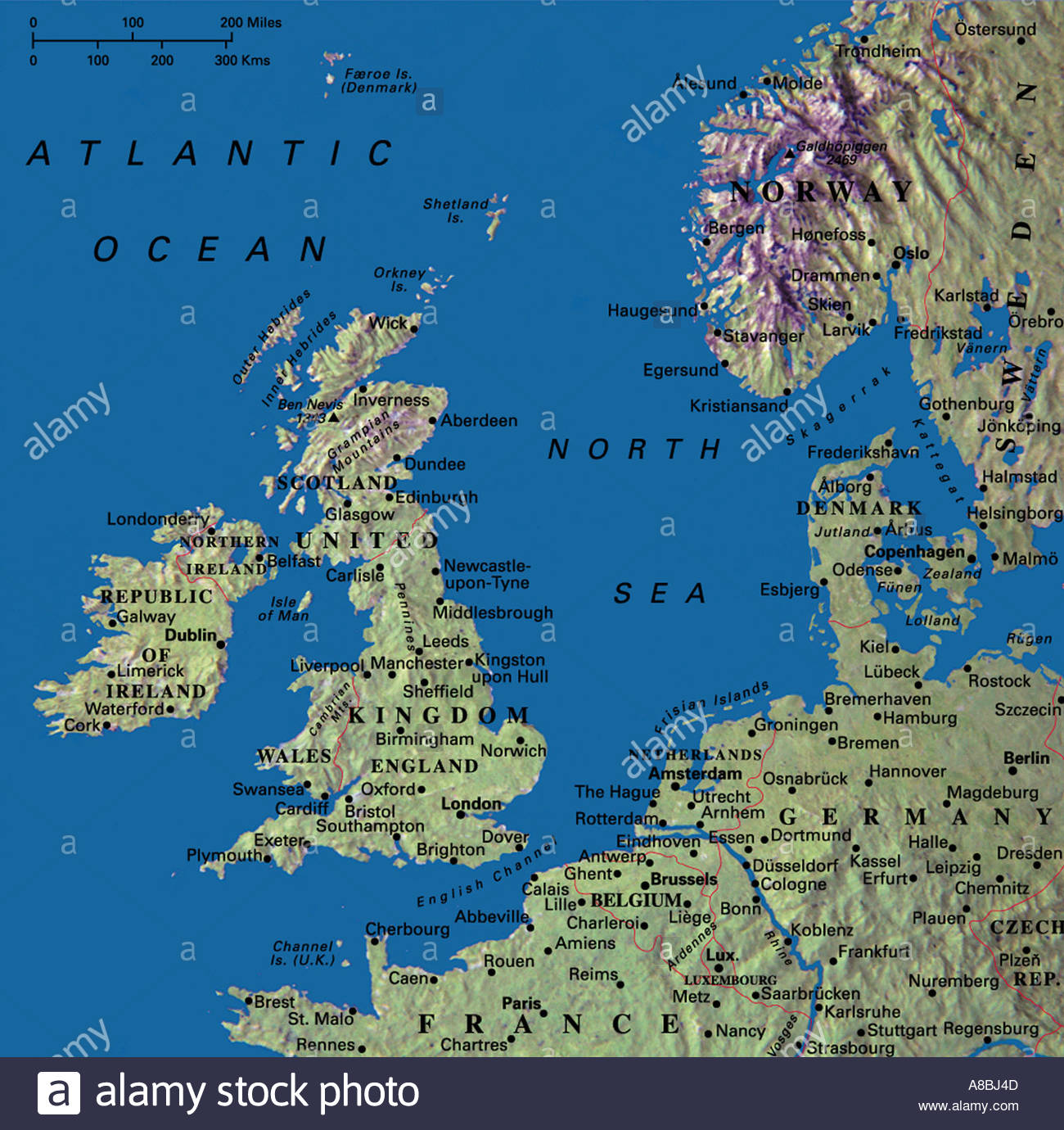 Map Of Denmark And Netherlands - Cities And Towns Map