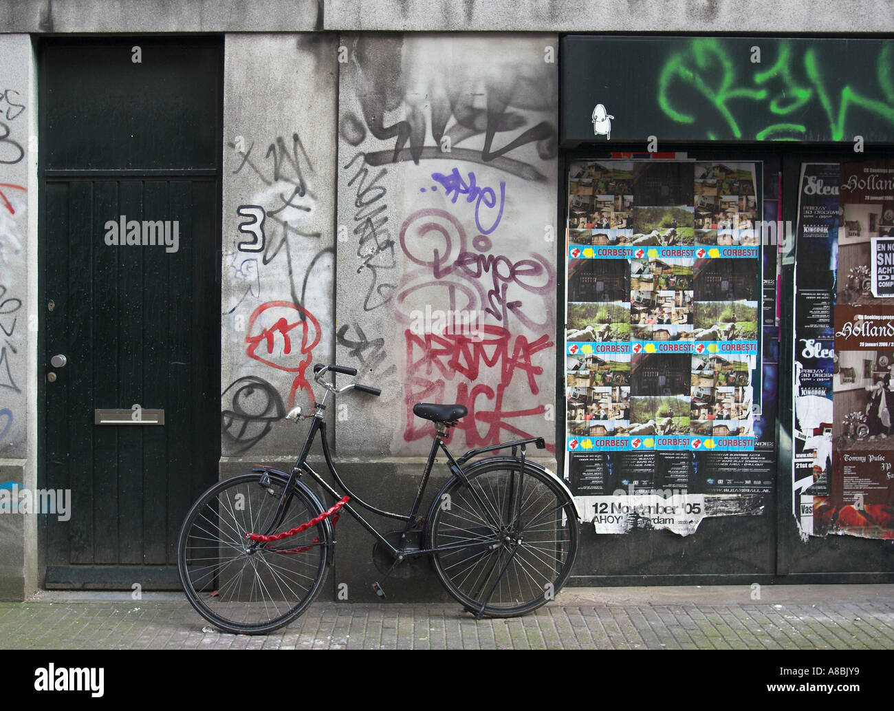 Back wall covered in graffiti hi-res stock photography and images - Alamy