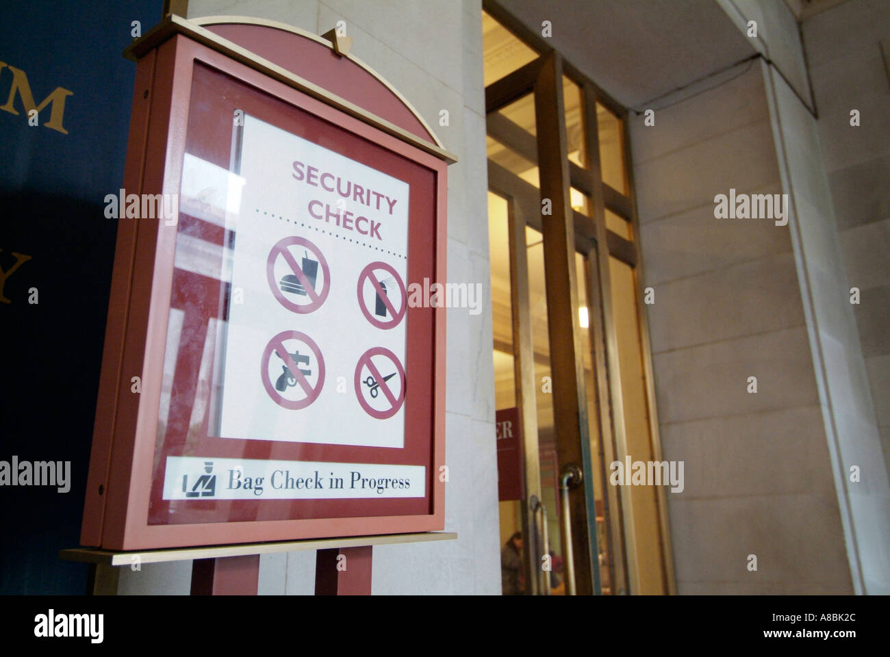 Security check sign Stock Photo - Alamy