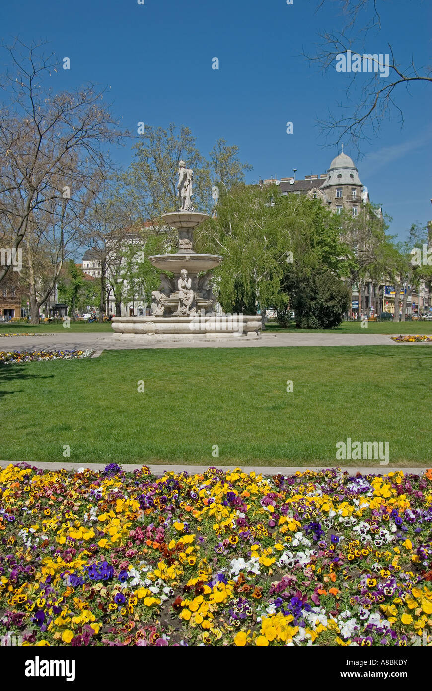 Budapest, Hungary. Erzsebet ter (square) Stock Photo