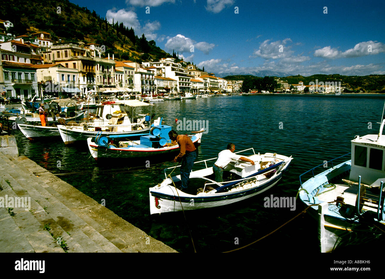 Cruising Mediterranean Europe Greece Island of Gythion Stock Photo Alamy