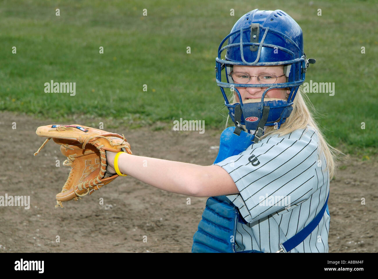 Baseball Softball Action Stock Photo Alamy
