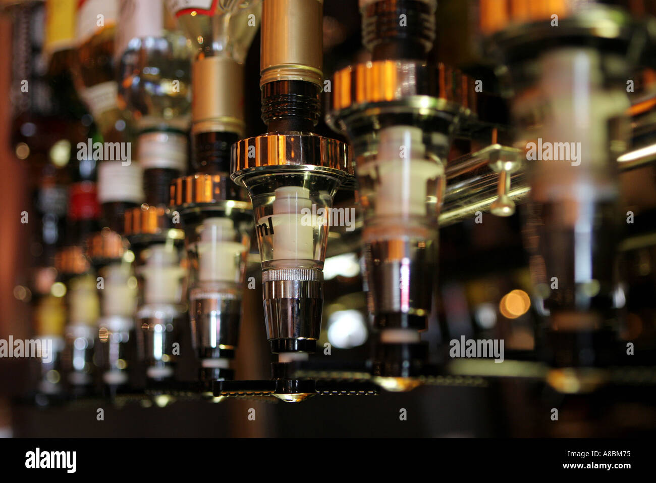 Alcoholic spirit optics in a bar Stock Photo Alamy