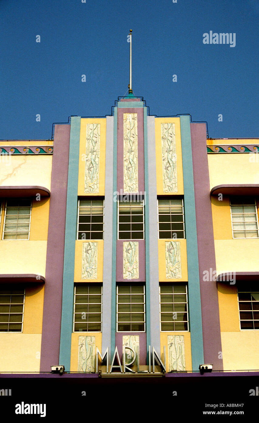 Florida Miami Art Deco South Beach Stock Photo