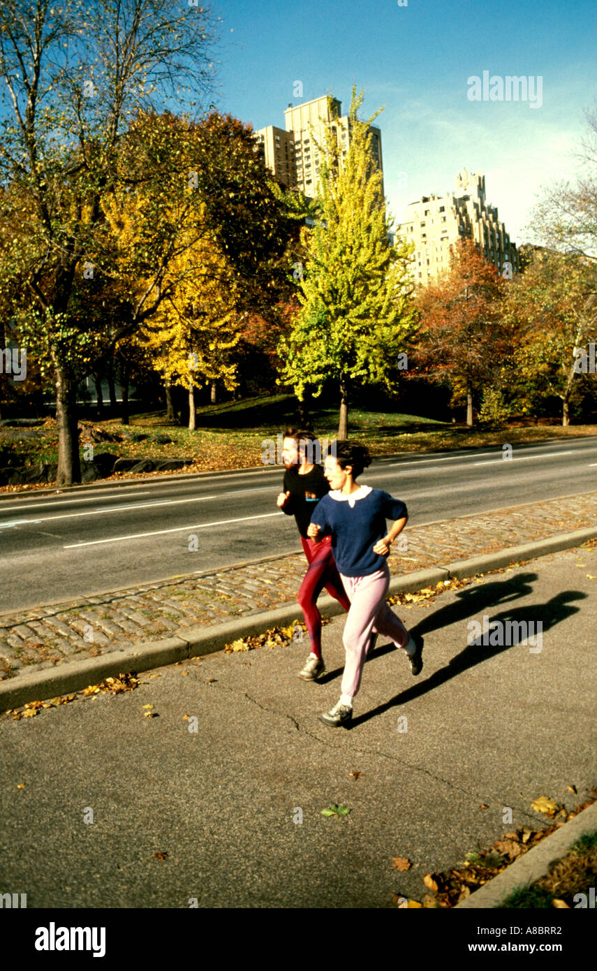 New York Manhattan Jogging Central Park Stock Photo Alamy