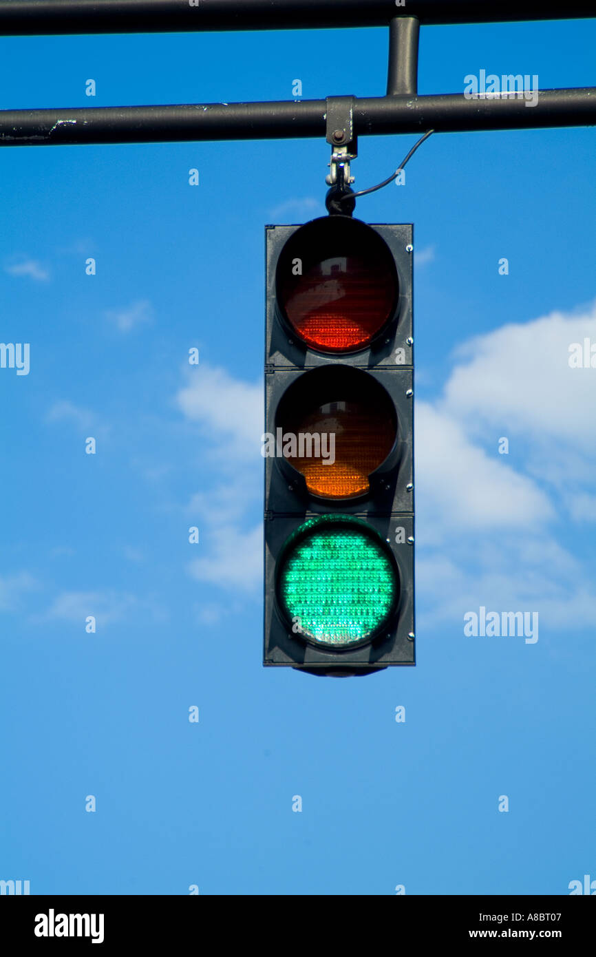 Traffic signal with green light Stock Photo - Alamy