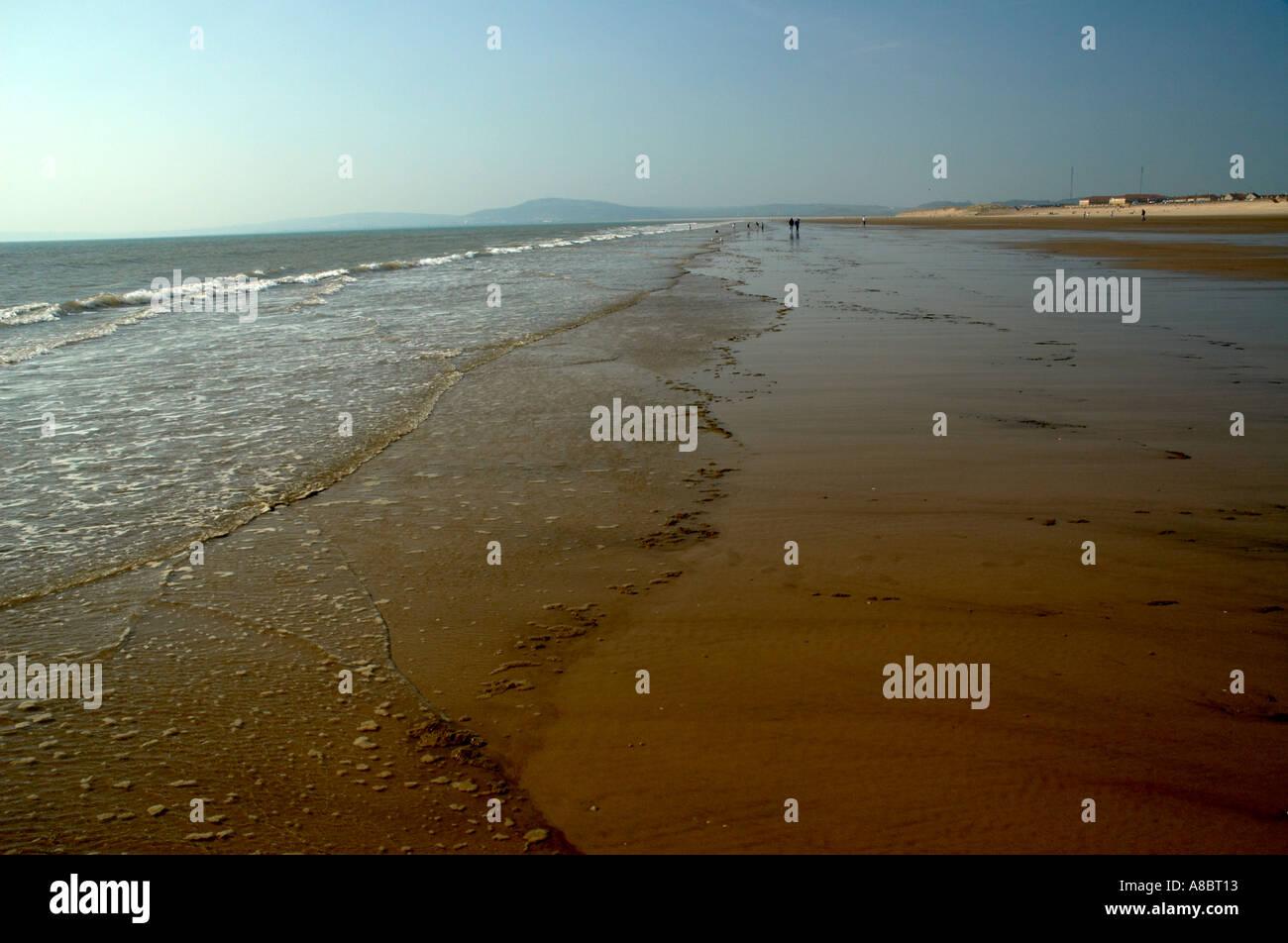 Aberafan Beach looking towards Swansea Aberavon South Wales Stock Photo