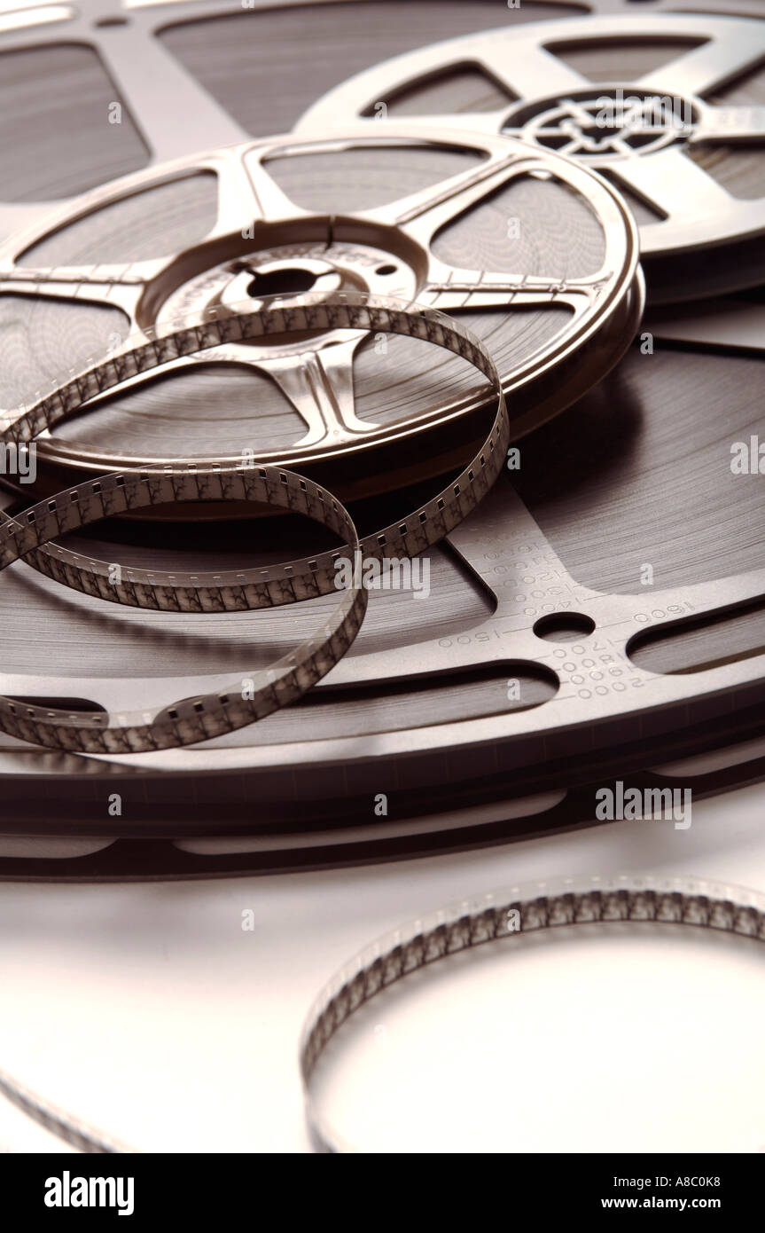 Image many reels of film Stock Photo