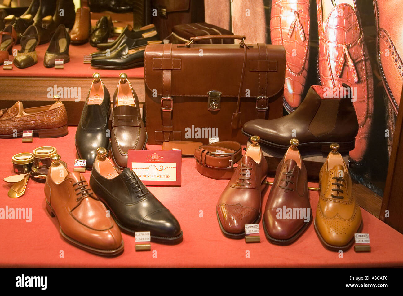 Palme de Mallorca shop window luxery shoes Stock Photo