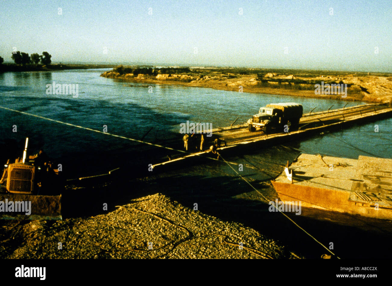 Iran Soldiers & Lorry Iran/iraq War Stock Photo
