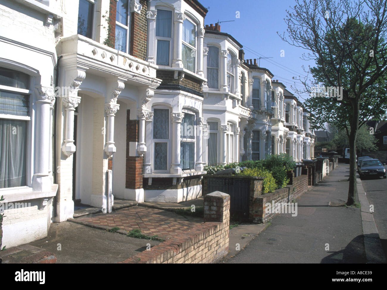 UK, London, North West London, NW10, Kensal Rise, Kensal Green, Victorian Terraced Street Stock Photo