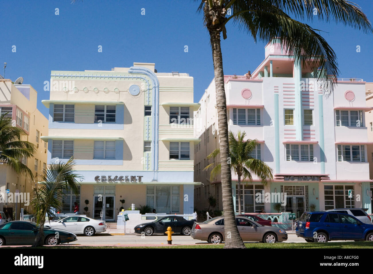 Art Deco Architecture At South Beach Miami Florida Usa On The