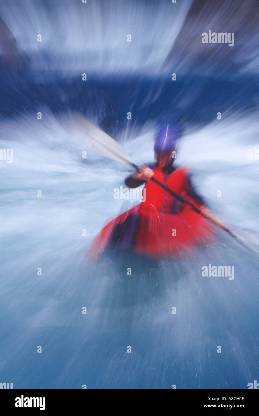 whitewater kayaking blurred motion speed action zoomed Martins Rapids