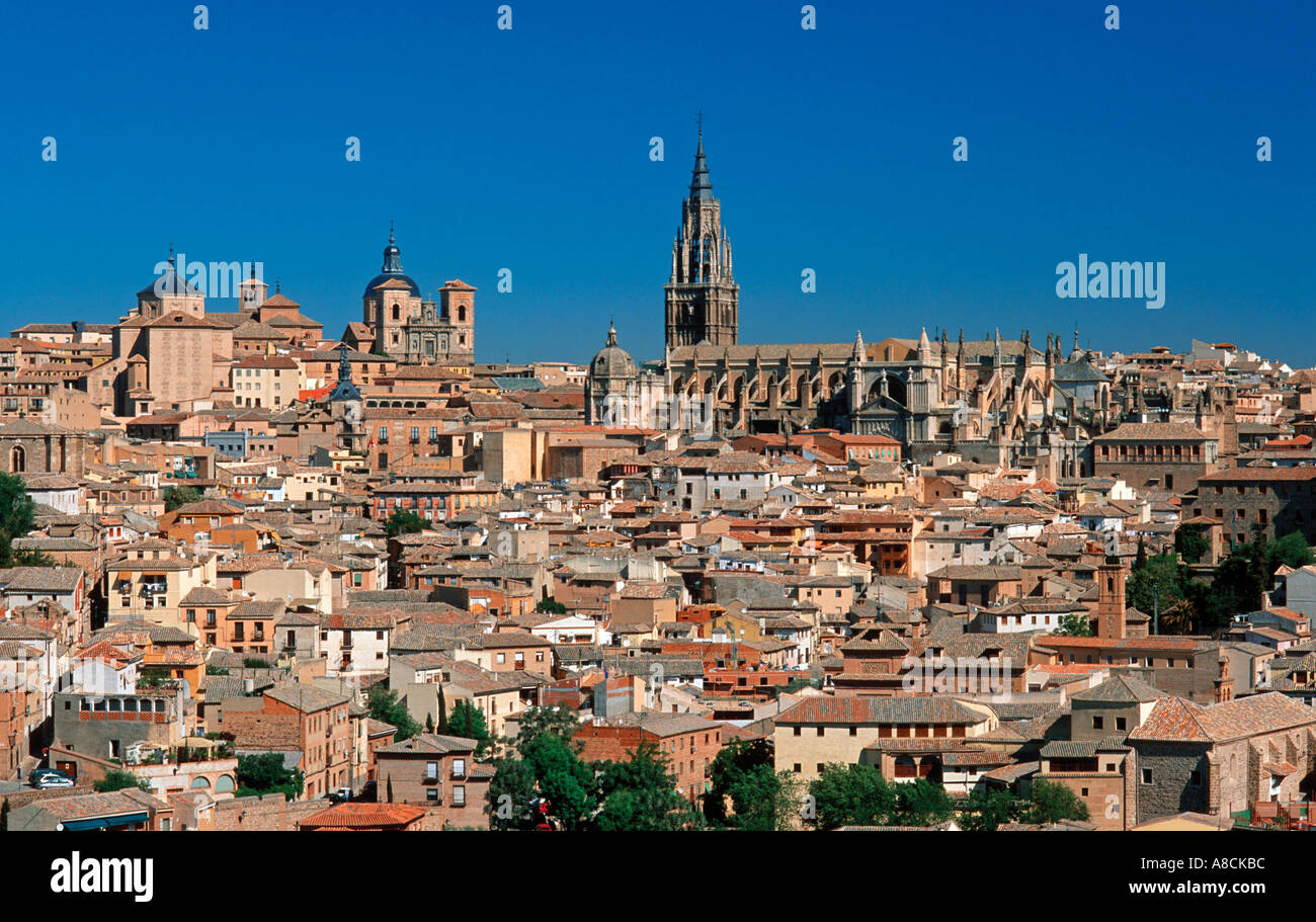 View of Worldheritage town Toledo Castilla La Mancha Spain Europe Stock Photo