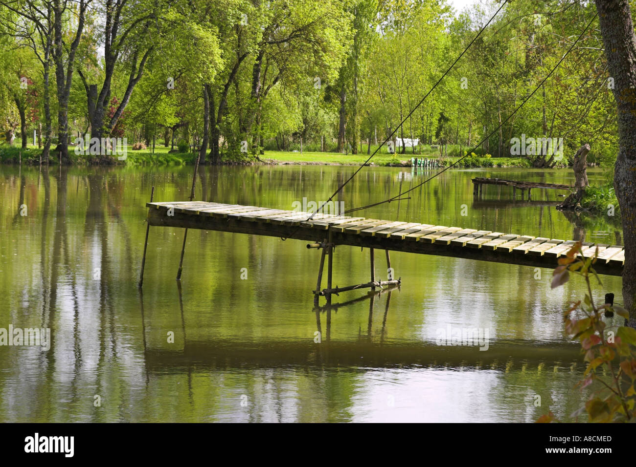 The River Indre near Antannes Stock Photo