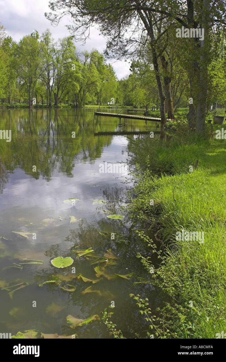 The River Indre near Antannes Stock Photo