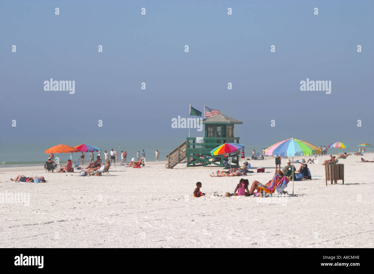 SIESTA KEY PUBLIC BEACH ON SIESTA KEY IN SOUTHWEST FLORIDA Stock Photo ...