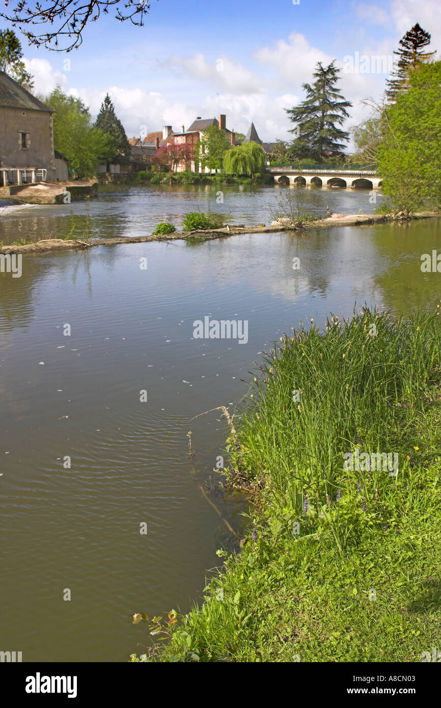 Pont de Ruan in the Indre Valley which has strong associations with the writer Balzac Stock Photo