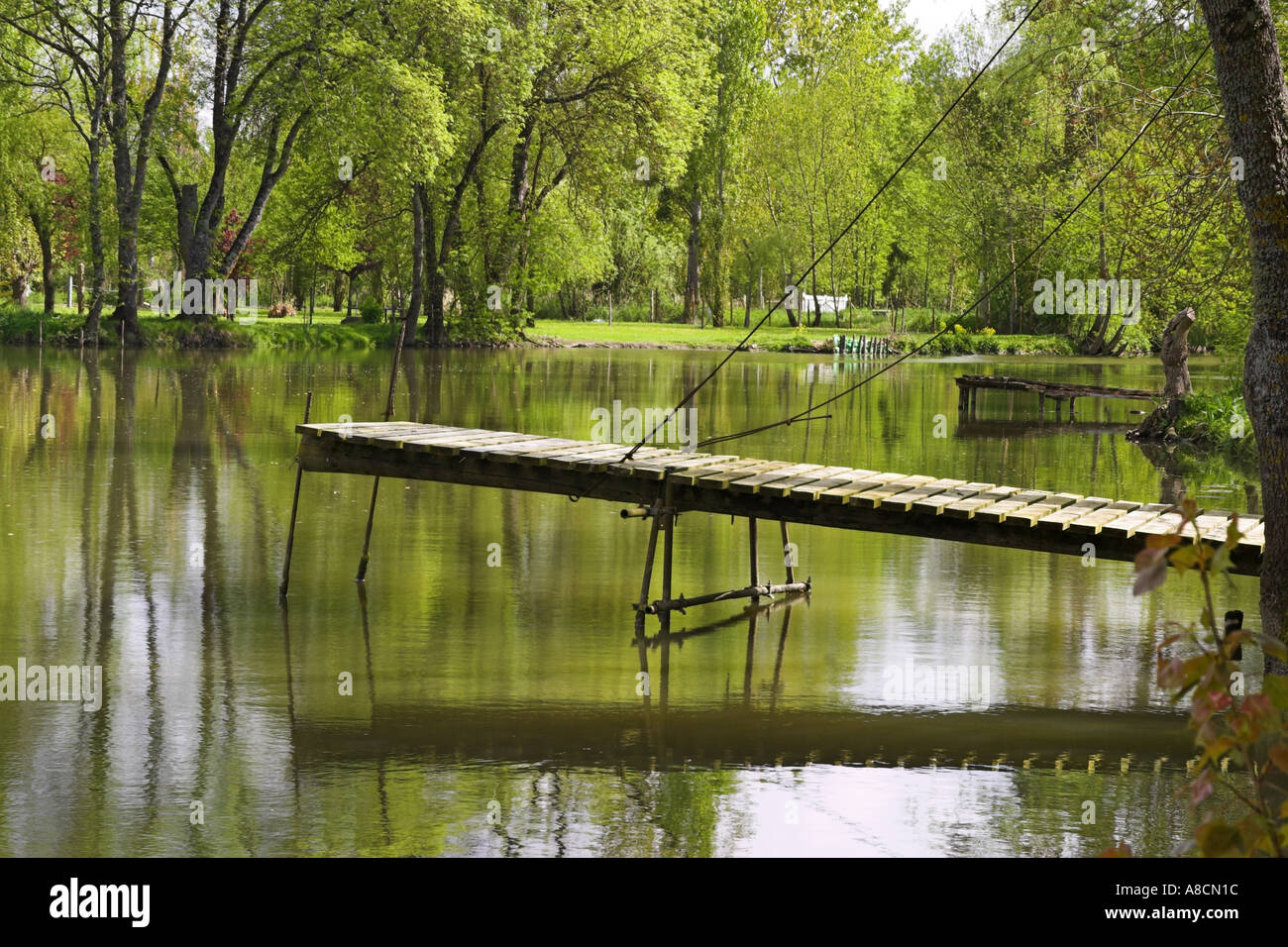 The River Indre near Antannes Stock Photo