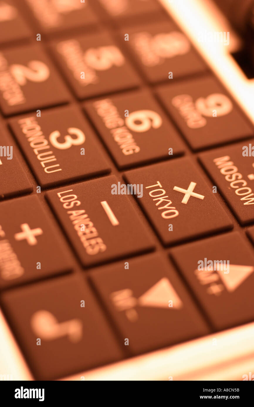 Digital Calculator Clock Stock Photo Alamy