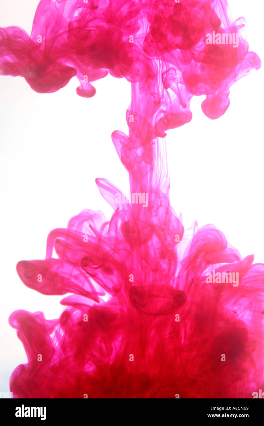 Abstract pattern of ink in water Stock Photo