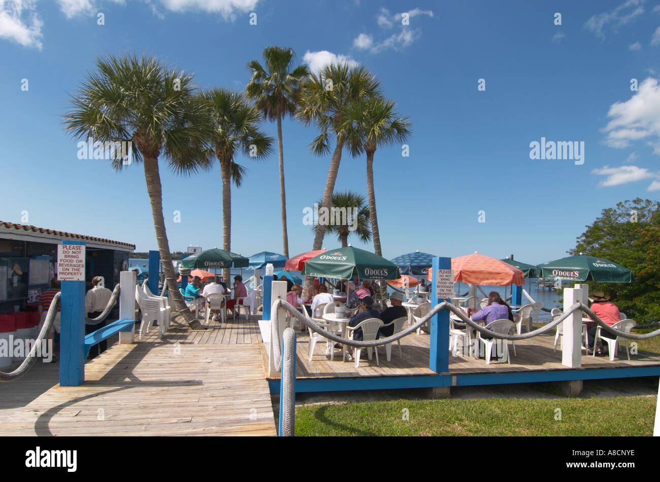 Spanish Point Pub outdoor restaurant on the Gulf Coast Intercoastal ...