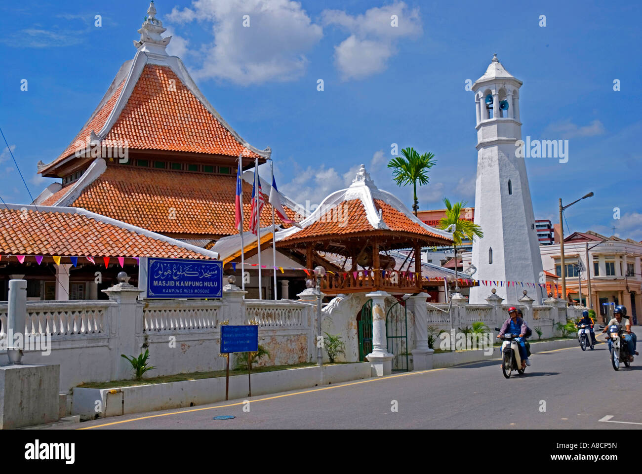 Kampung Hulu mosque, the oldest mosque in Malaysia built in 1720-1729 Malacca Malaysia Stock Photo