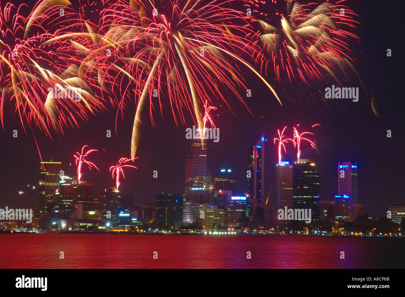 Western Australia Perth Australia Day Celebrations Fireworks over