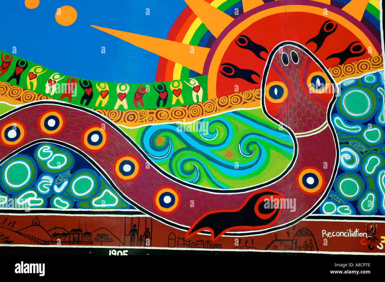 Western Australia Perth Fremantle Aboriginal mural Reconciliation