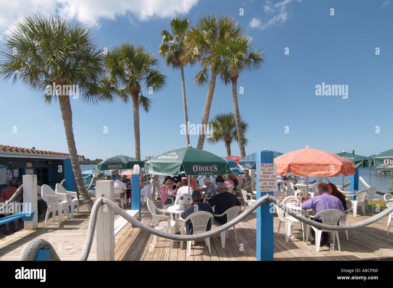 Spanish Point Pub outdoor restaurant on the Gulf Coast Intercoastal ...