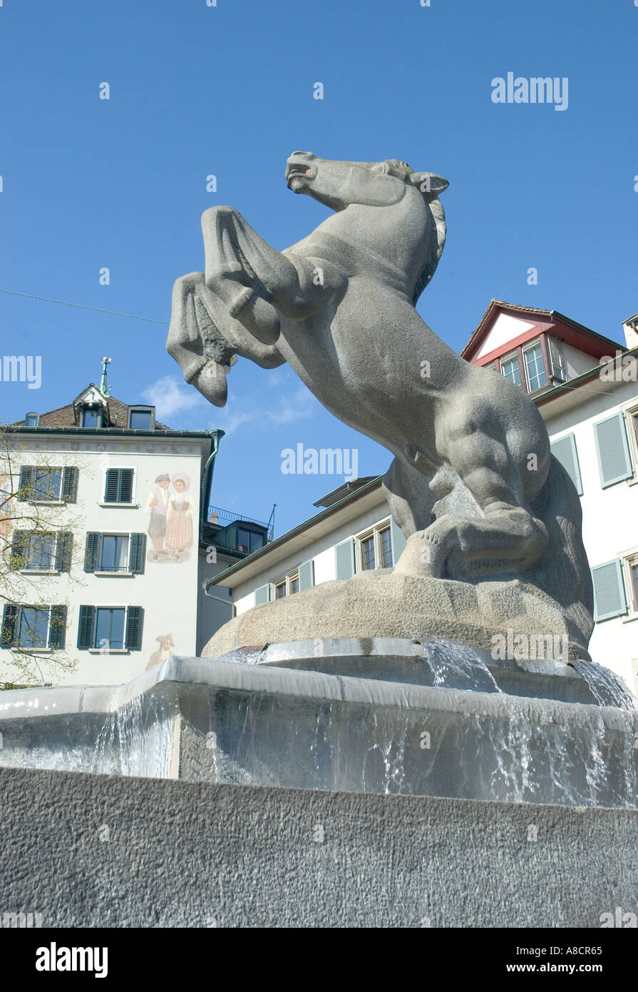 A scene from the beautiful city of Zurich in Switzerland Stock Photo