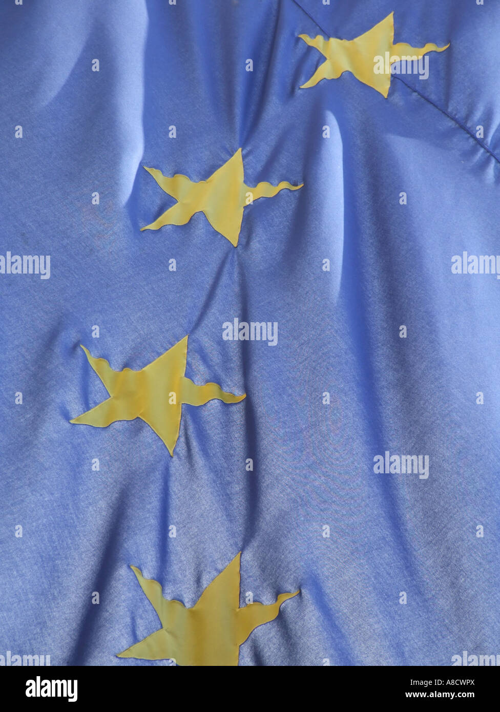 european union flag flying in the wind Stock Photo - Alamy