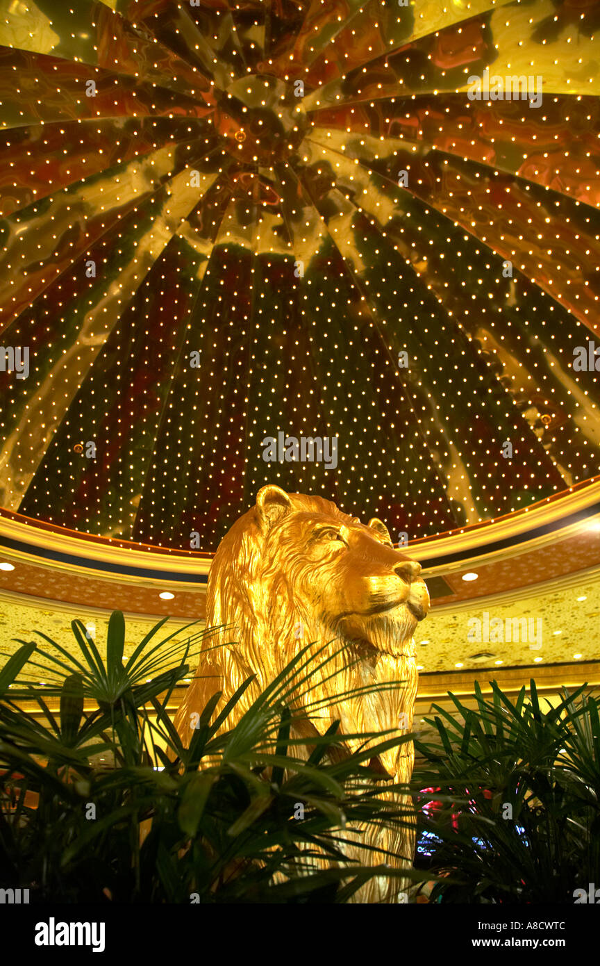 The MGM Lion MGM Grand Hotel and Casino Las Vegas Nevada USA Stock Photo