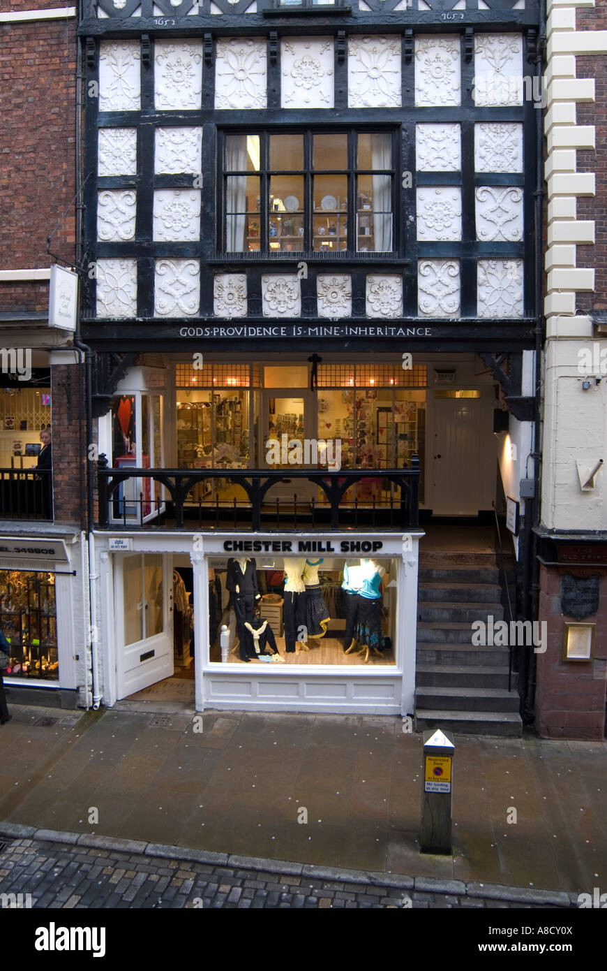 Chester Mill Shop with electrical shop above it in the Watergate Street