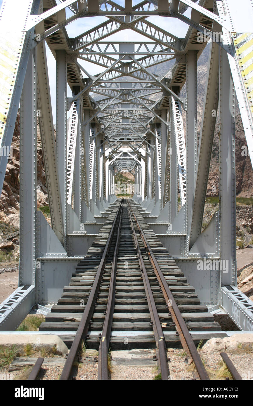 Abandom old train s bridge Stock Photo