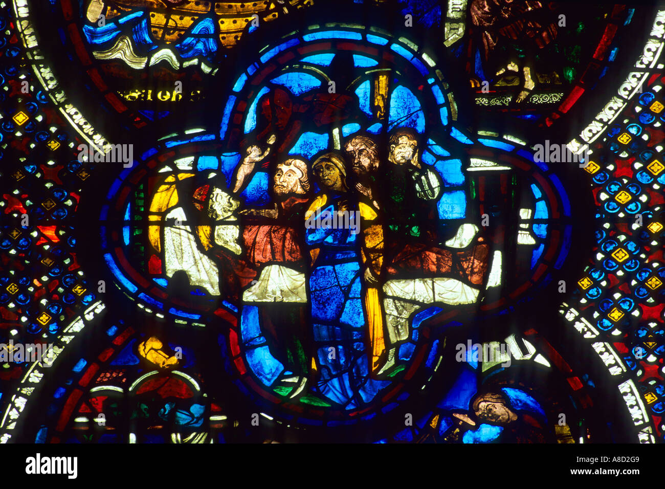 Chartres Cathedral Stained Glass John The Divine Window thirteenth 13th