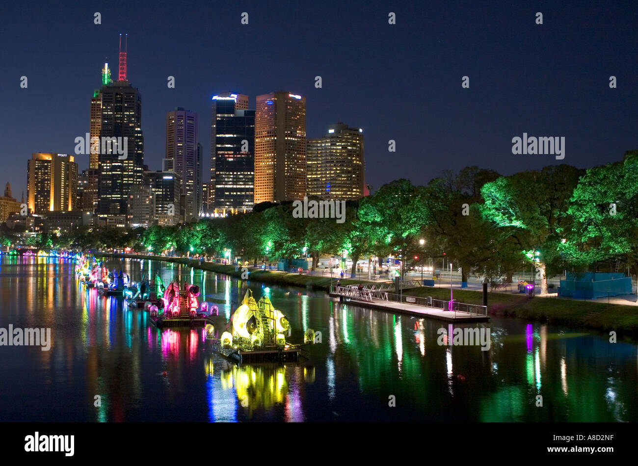 Commonwealth Games fish on the Yarra River, Melbourne Stock Photo - Alamy