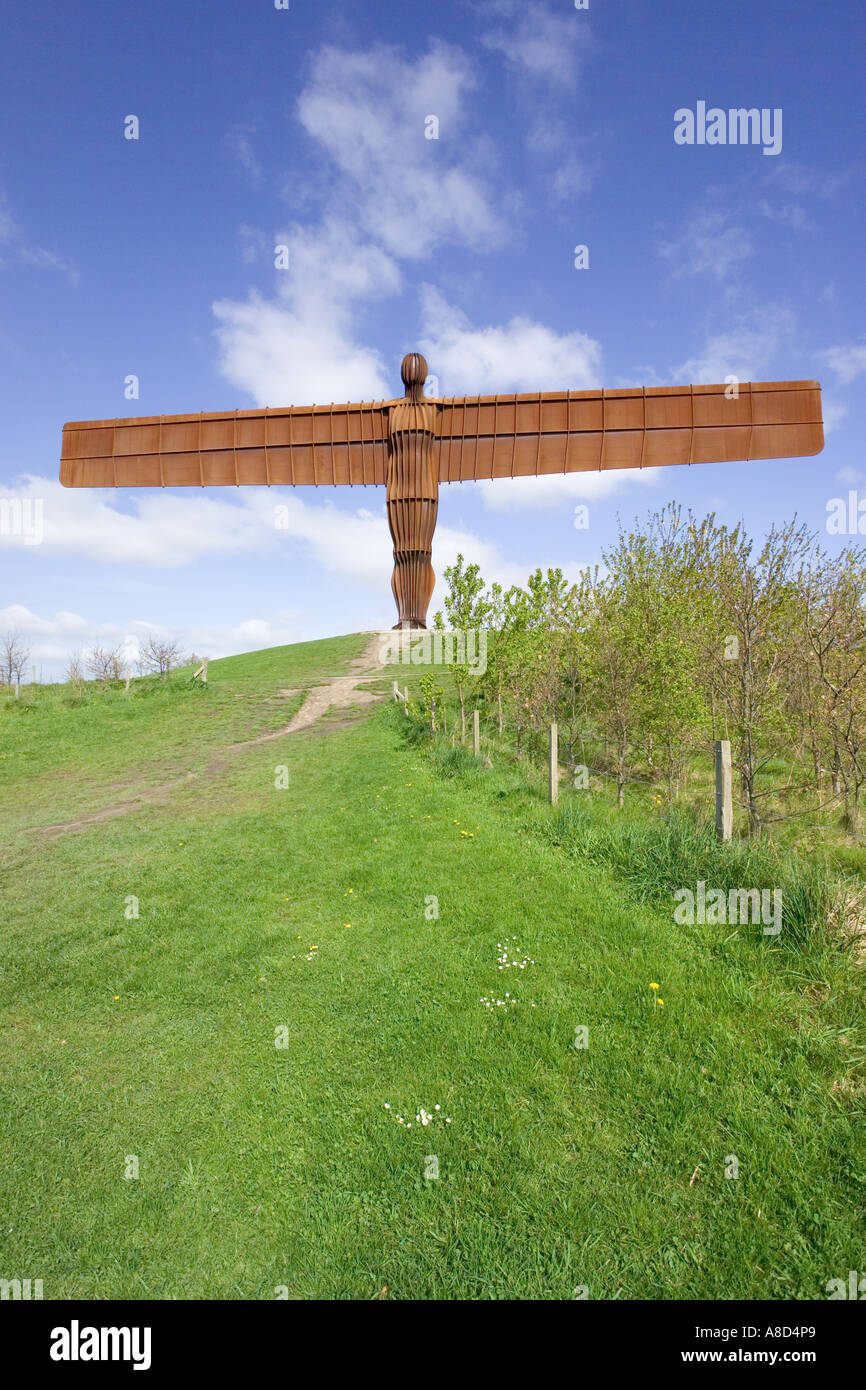 The Angel of the North sculpture by Anthony Gormley at Gateshead, Tyne & Wear Stock Photo