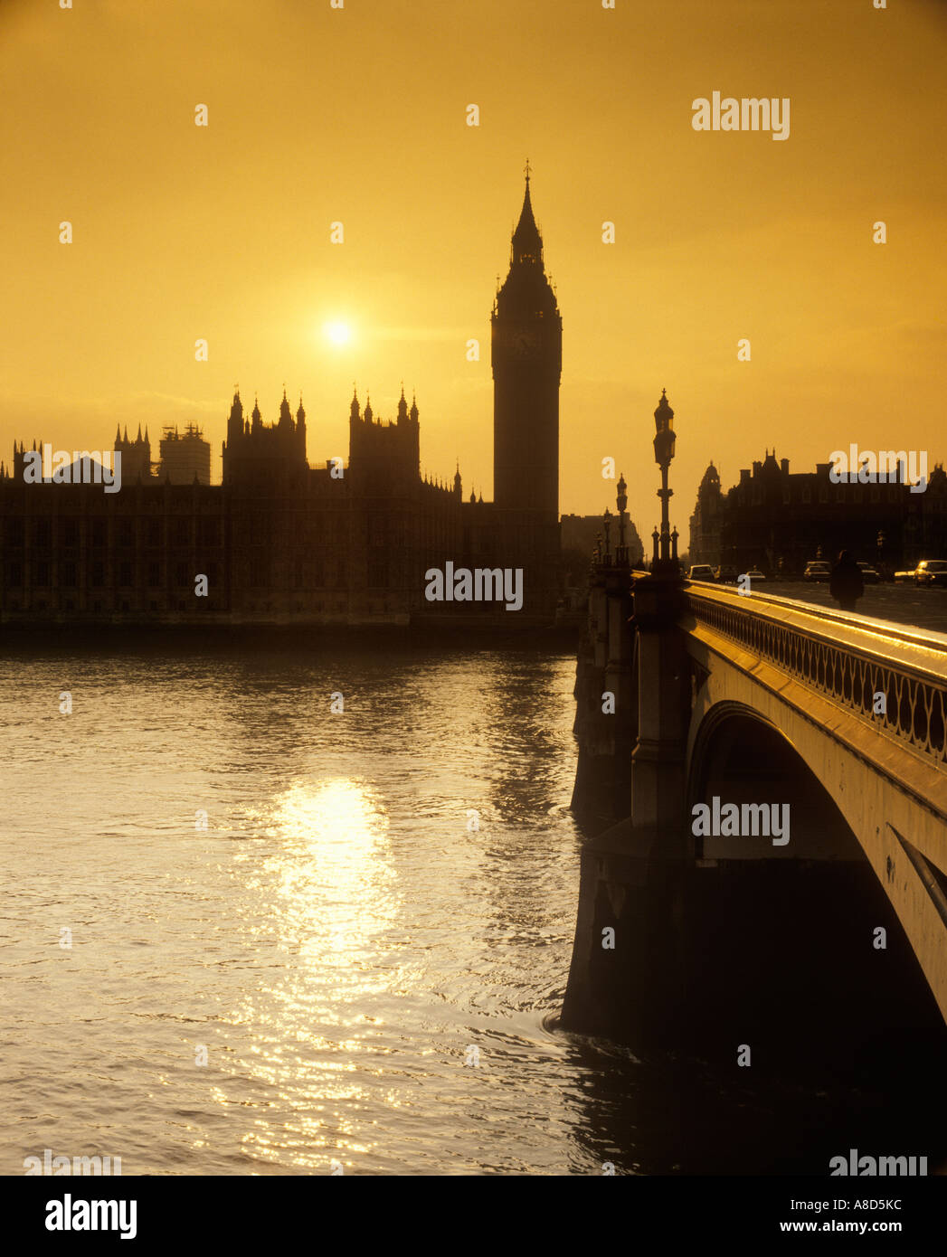 Big Ben and the Houses of Parliament from Westminster Bridge, London Stock Photo