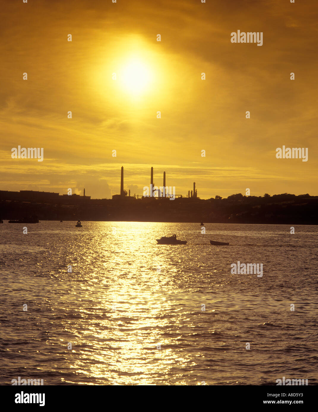 Milford Haven from Pembroke Dock, Pembrokeshire, Wales Stock Photo