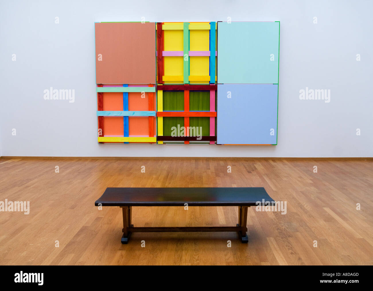 The Hague; Abstract work of art in gallery at Gemeentemuseum in Netherlands Stock Photo